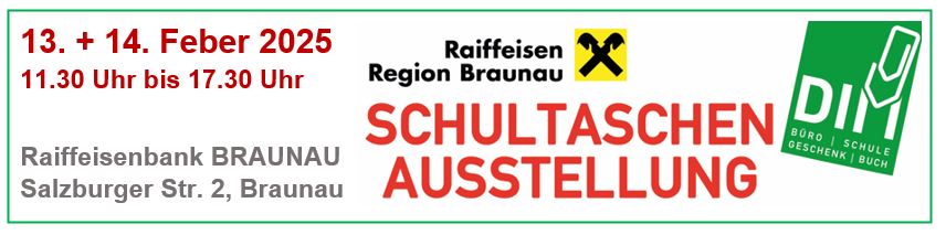 Schultaschenausstellung BRAUNAU 2025