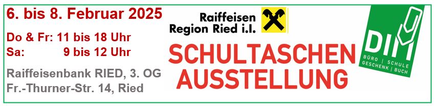 Schultaschenausstellung RIED 2025