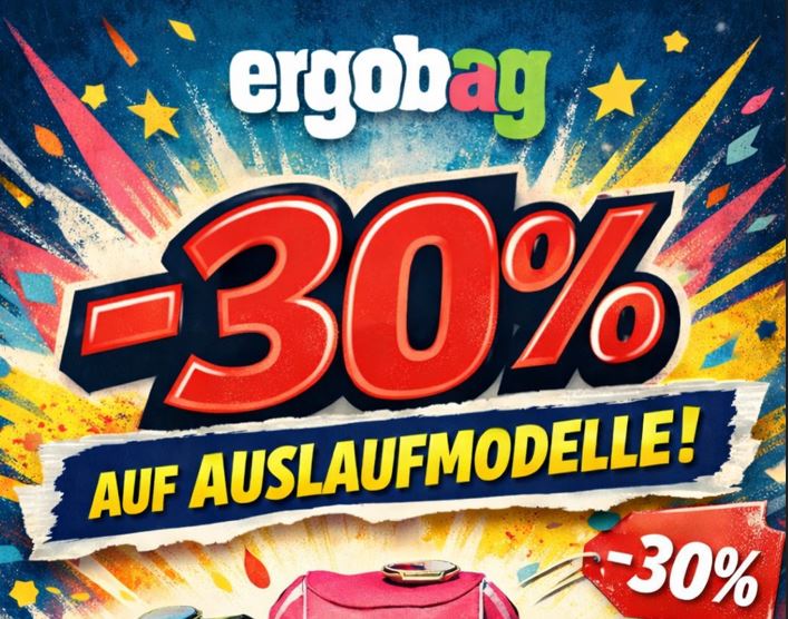Abverkauf ergobag – 30 % auf Auslaufmodelle